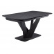 Extendable table LAVERDA 160-200x90x76 cm black